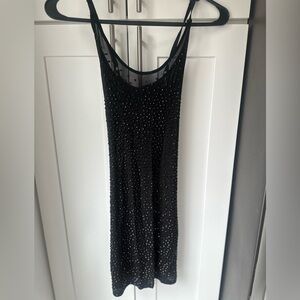 Fashion‎ Nova Rhinestone Mesh Dress XS